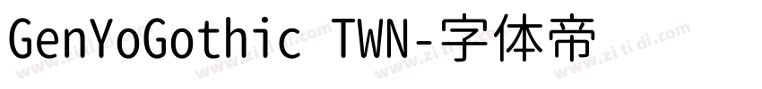 GenYoGothic TWN字体转换